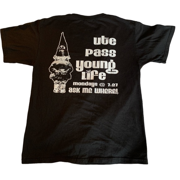 “Say Hello To My Little Friend” Gnome Black Graphic Tee Shirt Mens Small (34-36) - Picture 4 of 11